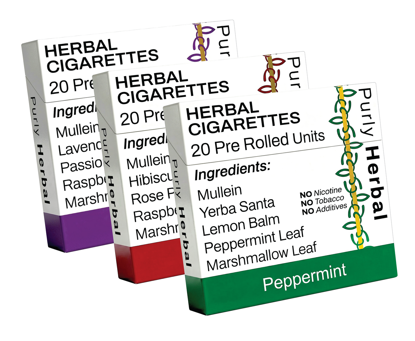 Lavender, Rose & Peppermint Herbal Cigarettes