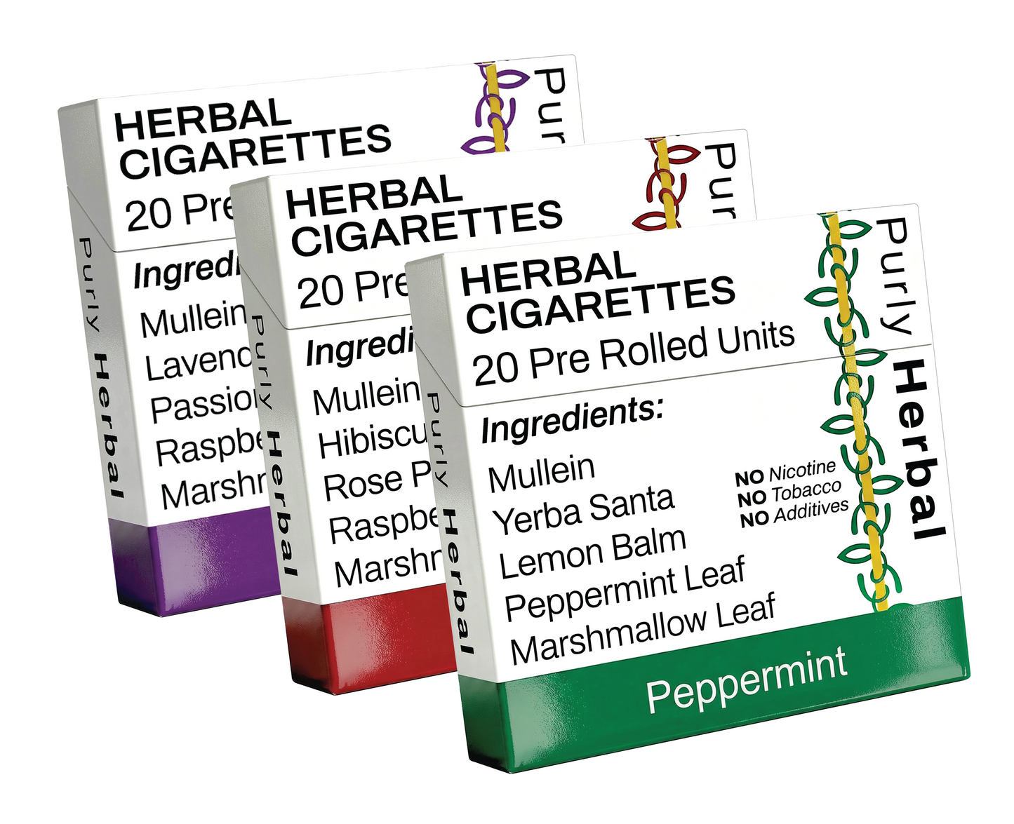 Lavender, Rose & Peppermint Herbal Cigarettes