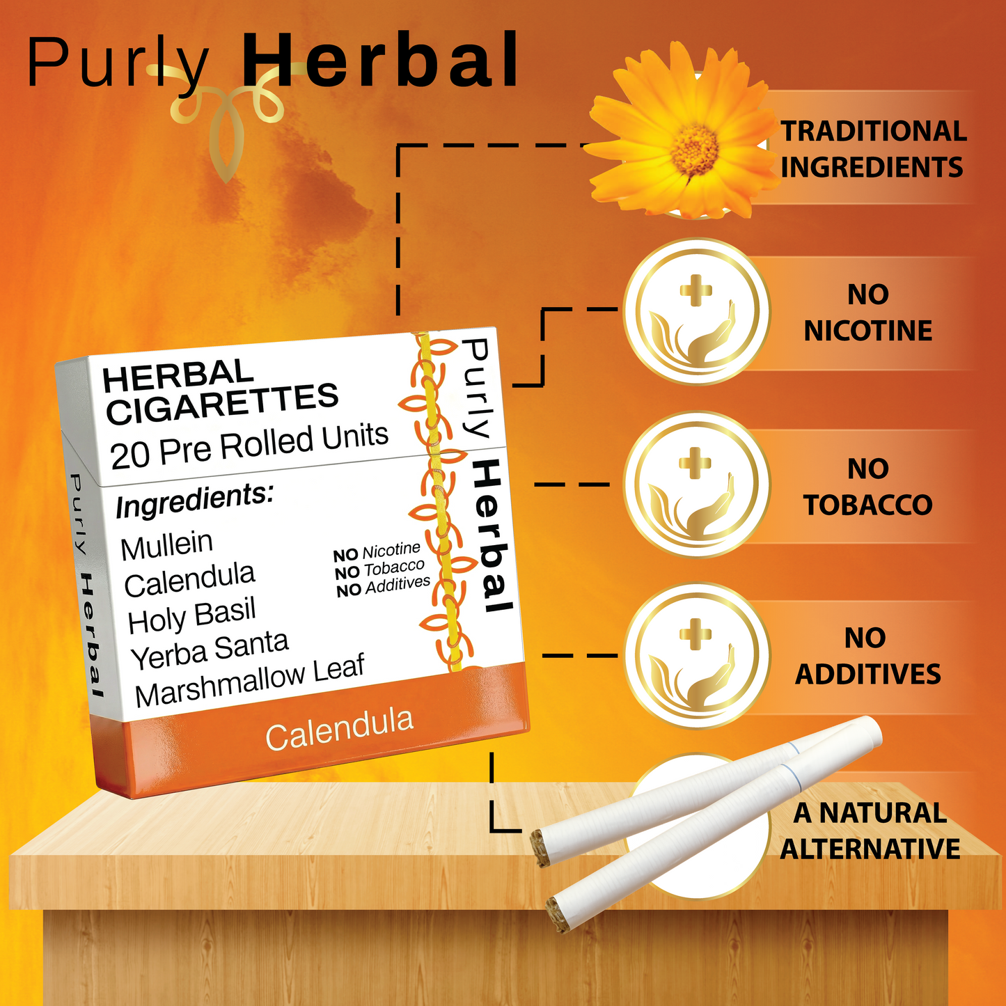 Calendula Herbal Cigarettes
