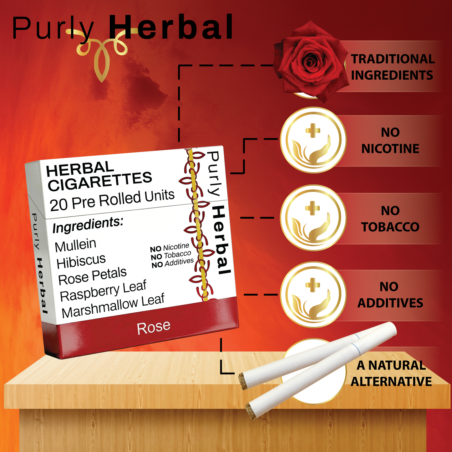 Rose Herbal Cigarettes