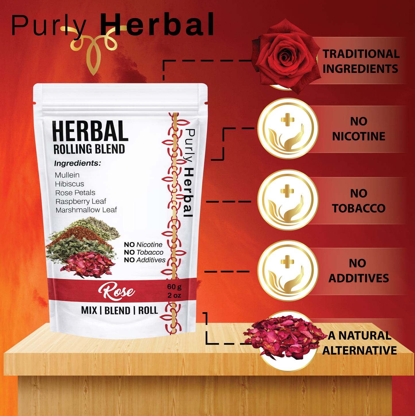 Rose Herbal Rolling Blend