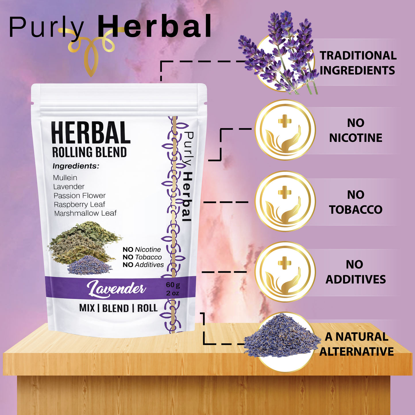 Lavender Herbal Rolling Blend